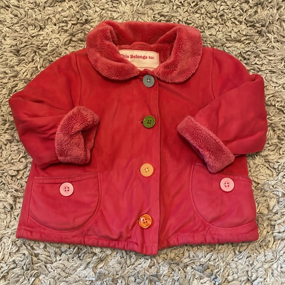 2008 Gymboree “Lots of Dots” Pink Coat, Size 12-24 Months